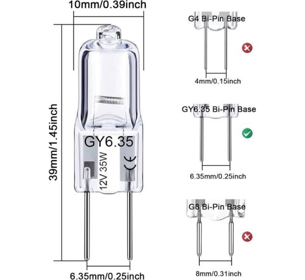 06508-B Лампа халогенна, медицинска апаратура, цокъл GY6,35, 24VDC, 150W