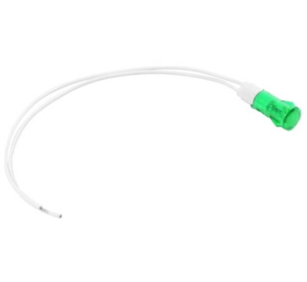 Индикаторна глим лампа за бойлер, плафон, зелена, 220VAC, Ф10mm