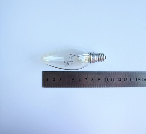 Лампа свещ прозрачна с цокъл E14 220V 60W