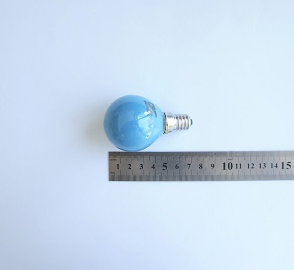 Лампа сфера мини синя с цокъл E14 220V 25W