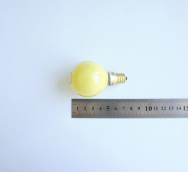 Лампа сфера мини жълта с цокъл E14 220V 25W