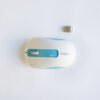 SONY DSC Оптична безжична мишка RAPOO синьо-бяла USB DPI=1000