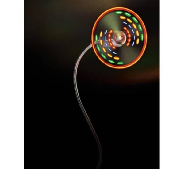 Настолен/преносим вентилатор 12110, гъвкав за компютър, светещ, USB