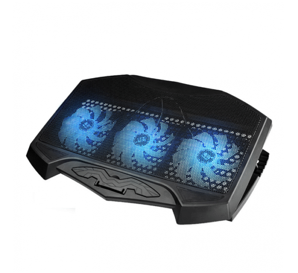 Охладител за лаптоп, регулируем, 3 бр. вентилатори, от 10" до 17"