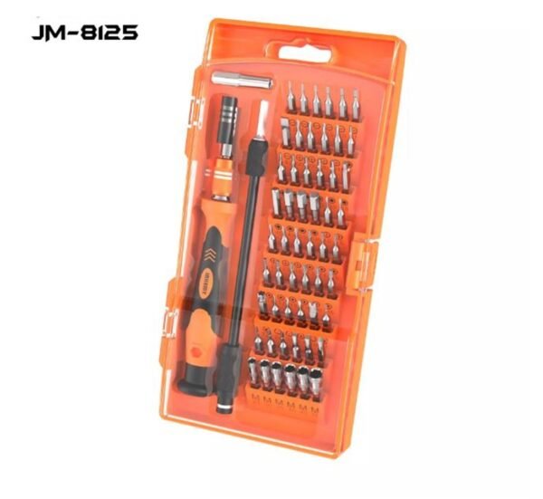 07732-A Отвертка с накрайници JM-8125, комплект аз дома, 54бр
