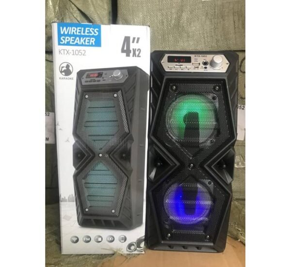 09306-C Преносима активна тонколона KTС-1048 2x4" с вграден усилвател и блутуут 20W