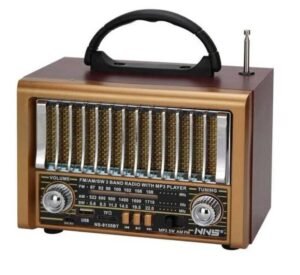 Преносимо, активно, ретро радио NS-8136BT, Li-ion, блутуут, USB, FM, 2x3", 10W