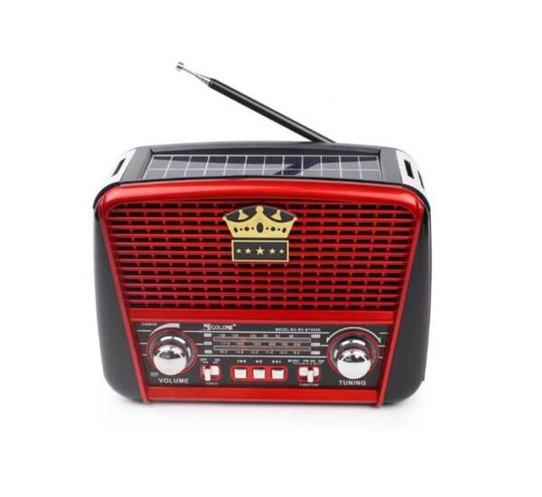 09322-A Преносимо, активно, ретро радио RX-BT455S, соларно, Li-ion, блутуут, USB, FM, 2x3", 10W