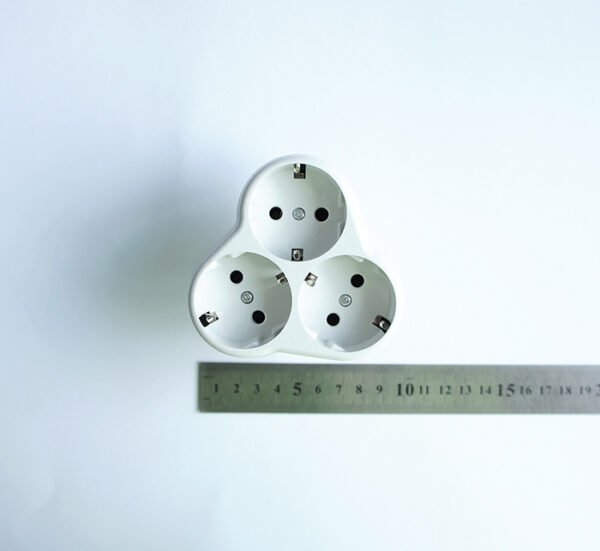 SONY DSC Разклонител за контакт YONKA, 3-ка, без кабел, бял, 220V, 16A