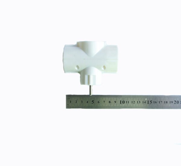 Разклонител за контакт ъглов 3-ка без кабел бял 220V 16A