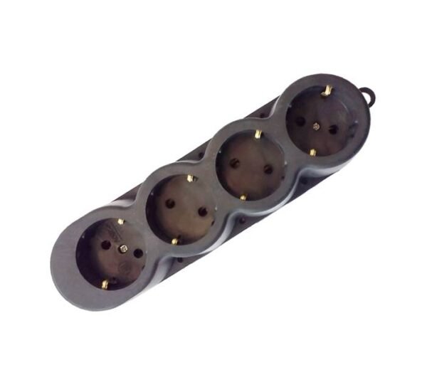 09552-A Българска разклонителна кутия, гумирана, 4-ка, без кабел, 220V, 16A