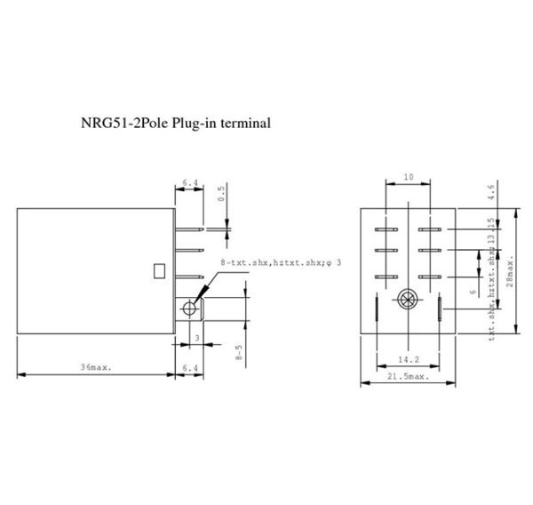 Реле NNC68A-2Z, 220VAC, 10A, 2 контактни групи, 240VAC