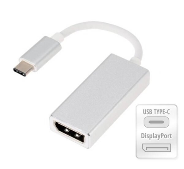 Кабел преходен, TYPE-C(м), DP(ж), 0,3m