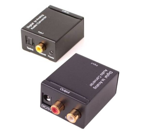 Оптичен аудио конвертор, преобразувател, вход 1xRCA(ж), оптика(ж), изход 2xRCA(ж)