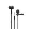 Слушалка тапа YK1190, микрофон за ревер с щипка, черен, стерео, 70dB