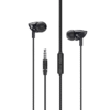 Слушалки тапи с микрофон RW-106 черен стерео 99dB