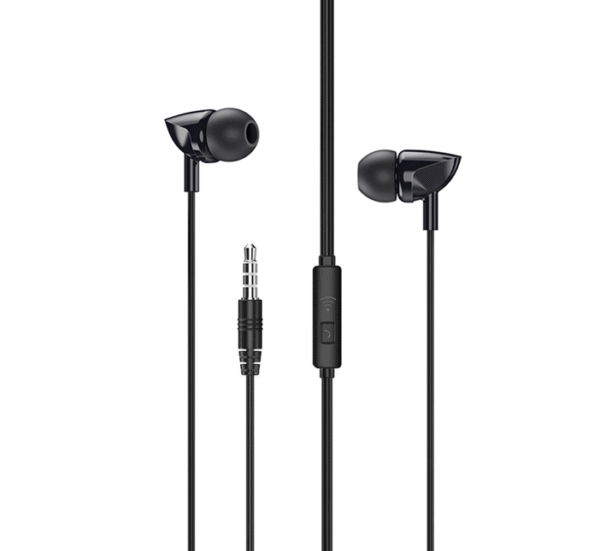Слушалки тапи с микрофон RW-106 черен стерео 99dB