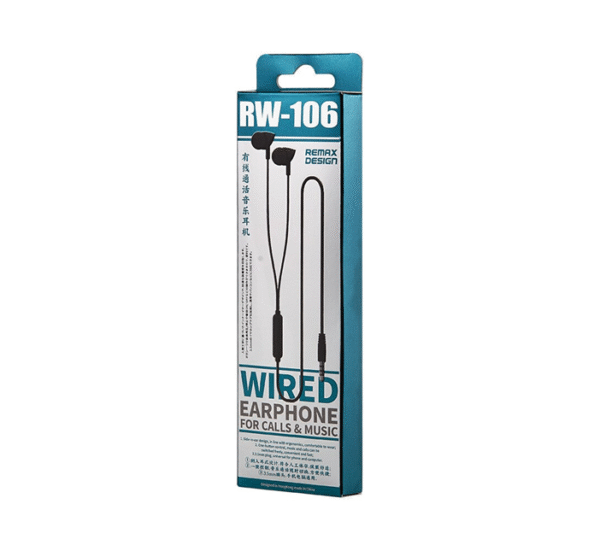 Слушалки тапи с микрофон RW-106 черен стерео 99dB