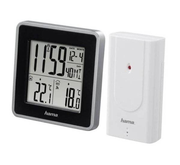 Настолен часовник EWS с термометър, календар с 2 датчика -20°C до 60°C