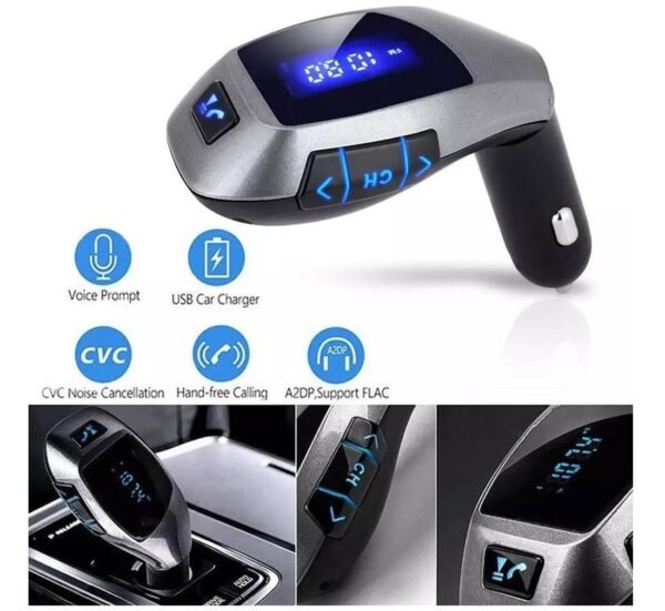 Автомобилен трансмитер X6, X7, блутуут, BLT, FM, USB, MC, 12VDC, 24VDC