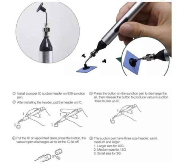 Вакуум помпа, пинсета, разпояване SMD елементи