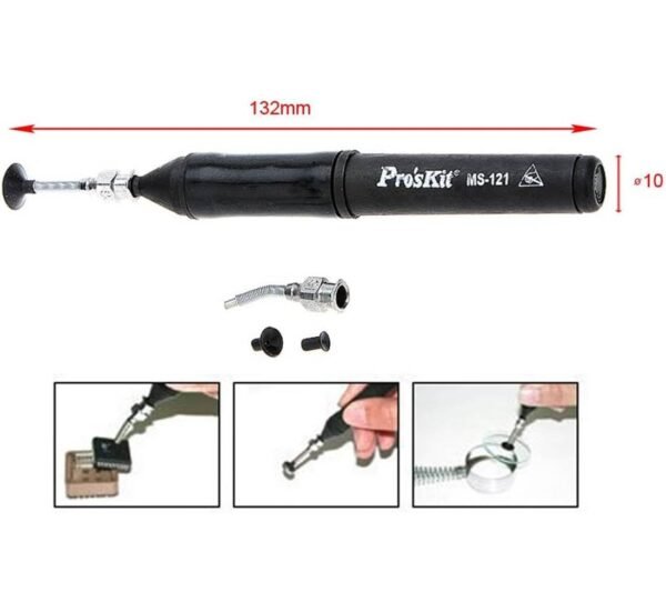 Вакуум помпа MS-121, пинсета, разпояване, SMD елементи