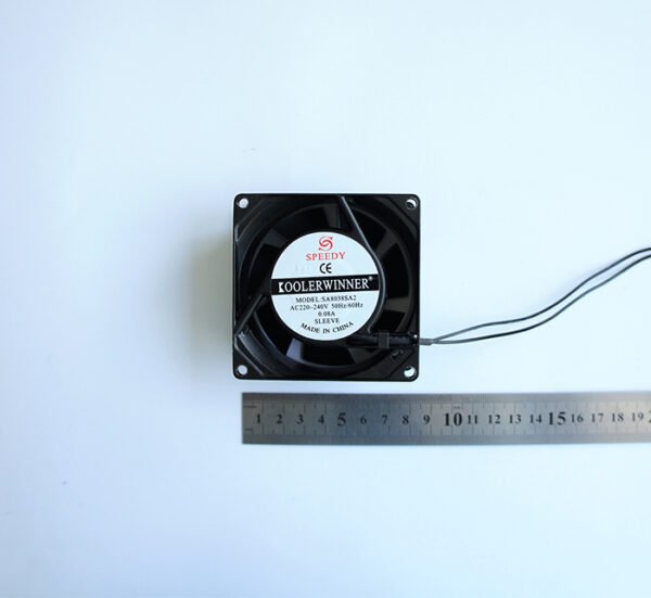 SONY DSC Вентилатор VM8025, метален, аксиален, втулка, 220V, 2P, 0,08A, 80х80х25mm, 27m3/h