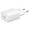 Мрежово зарядно, съвместимо с Samsung, бързо зареждане, бял, USB-C, Type-C, 25W