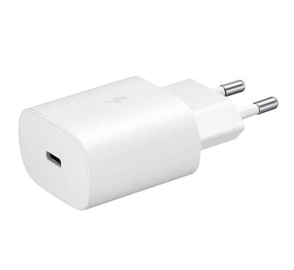 Мрежово зарядно, съвместимо с Samsung, бързо зареждане, бял, USB-C, Type-C, 25W