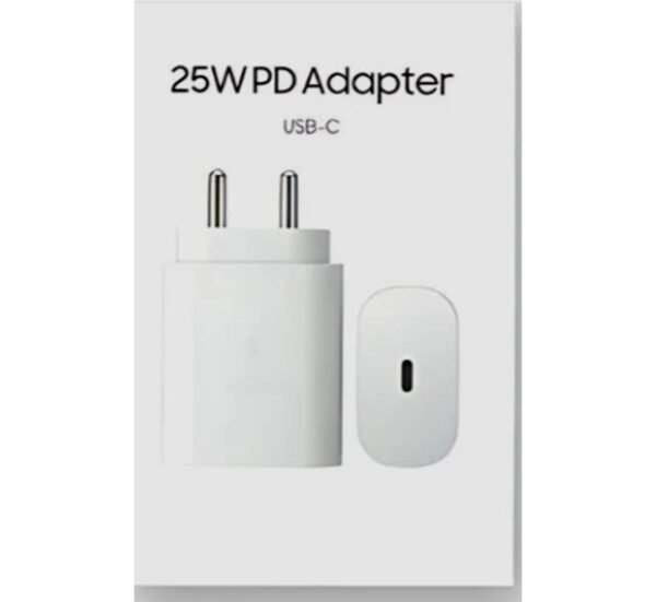 Мрежово зарядно, съвместимо с Samsung, бързо зареждане, бял, USB-C, Type-C, 25W