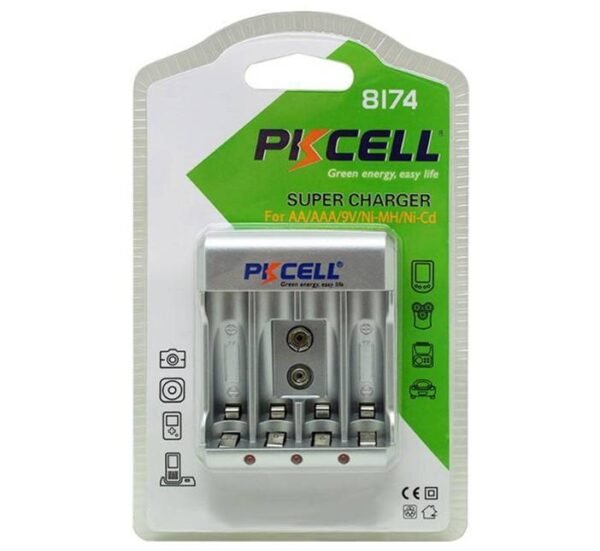 Мрежово зарядно 8174, акумулаторни батерии AA (R06), AAA (R03), 9V (MN1604)