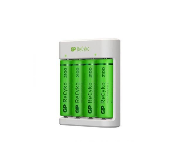 Мрежово зарядно Recyko, акумулаторни батерии, 4xAA, 2100mAh
