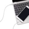 Кабел, бързо зареждане, бял, MICRO USB(м)/TYPE-C(м), 1m, 2A