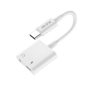 Кабел преходен TB1283, Type-c(м)/Type-c(ж) + JACK(ж) 3,5mm, 0,12m