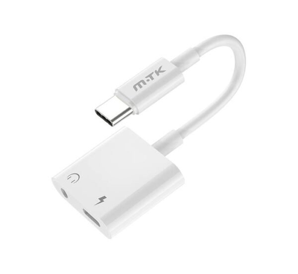 23335-A Кабел преходен TB1283, Type-c(м)/Type-c(ж) + JACK(ж) 3,5mm, 0,12m