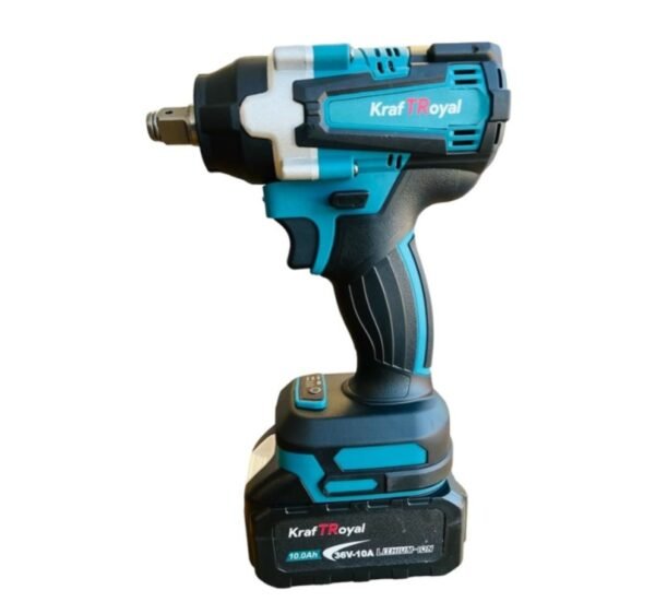 Гайковерт Kraft Royal, импакт, акумулаторен, безчетков, ударен, зелен, 36VDC, 10Ah, 850Nm, к-т