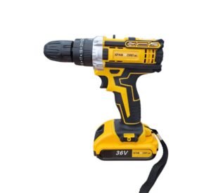 Винтоверт Kraft Royal, акумулаторен, ударен, 25 части, жълт, 36VDC, 4Ah, 42Nm, к-т