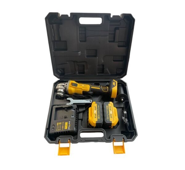 Ъглошлайф Kraft Royal, флекс, акумулаторен, жълт, 36VDC, 8Ah, 125mm, к-т