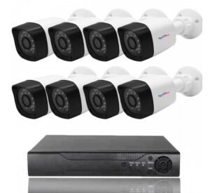 Комплект за видео наблюдение Lylu, 8 бр. камери с кабел, DVR, AHD, USB