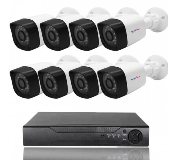 26158-A Комплект за видео наблюдение Lylu, 8 бр. камери с кабел, DVR, AHD, USB