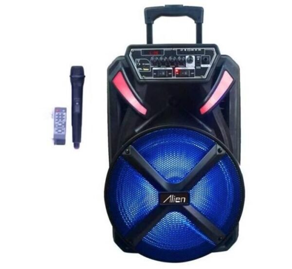 Преносима активна караоке тонколона AN-1531 15" с вграден усилвател и 1 безжичен микрофон 300W