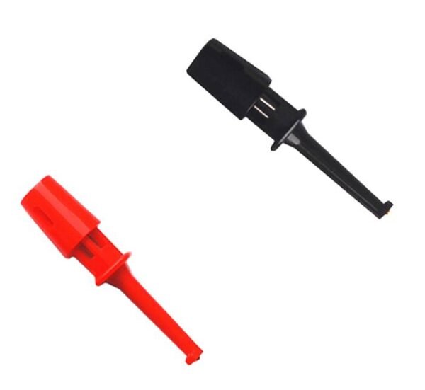 Щипки кука CAT II за пипала черно/червено комплект 10A 600V 40mm