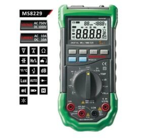 Мултицет със зумер MS8229 VAC/VDC | AAC/ADC | OHM | F | °C | Hz | LUX | RH | dB