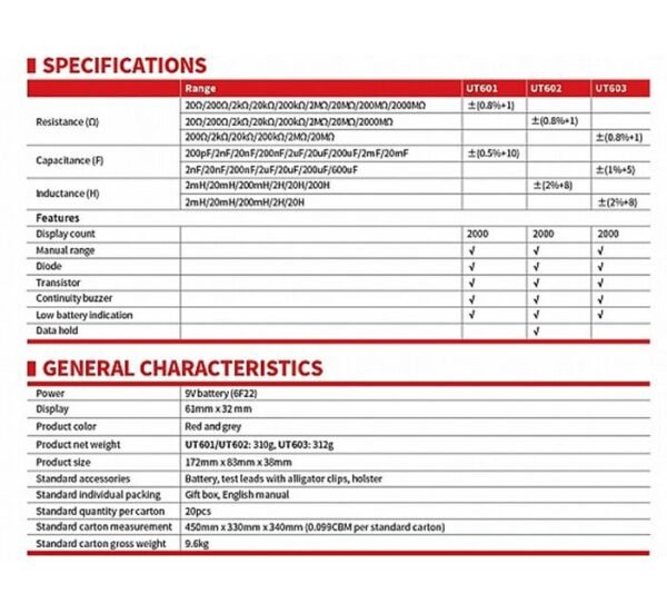 Мултицет със зумер UT-601 F | OHM