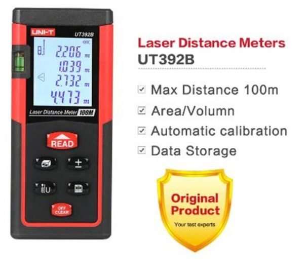 29290-B Лазерен дистанциометър UT-392B за измерване на разстояние, площ или обем 100m