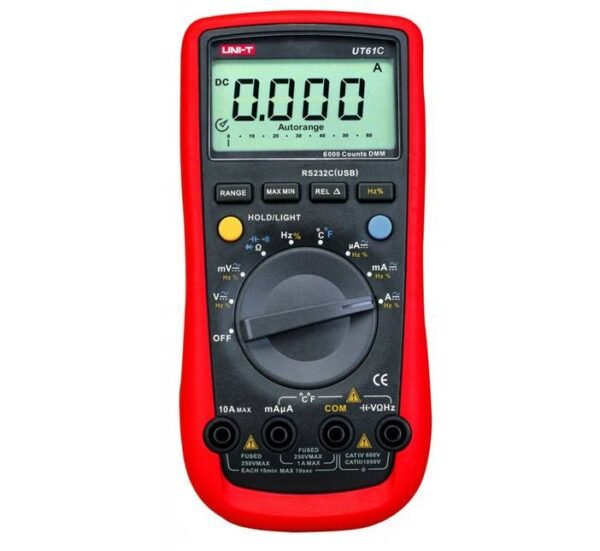 Мултицет с интерфейс UT-61C VAC/VDC | ADC/VDC | OHM | F | Hz | °C