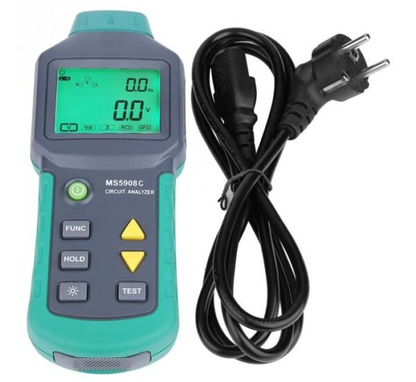 Тестер на захранващи мрежи MS5908C, анализатор на вериги, VAC, A, OHM, Hz