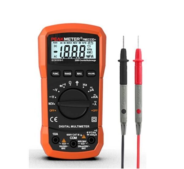 29330-A Мултицет Peakmeter, със зумер PM8233D+, VAC, VDC, AAC, ADC, OHM, Hz, F, NCV