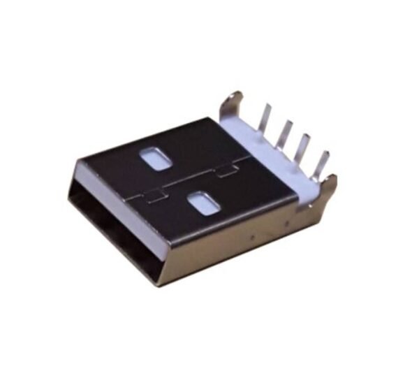 Букса за платков монтаж KLS1, ъглова, метална, SMT, USB-A(ж)