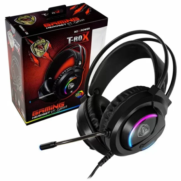 Гейминг слушалки с микрофон Roxpower T-Rox STGH707, RGB